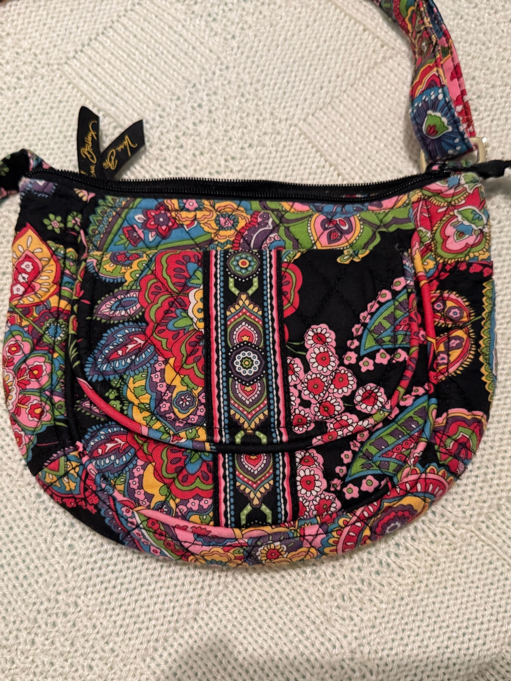 Vera Bradley Symphony in Hue Small Flap Crossbody Floral Paisley Quilted Bag